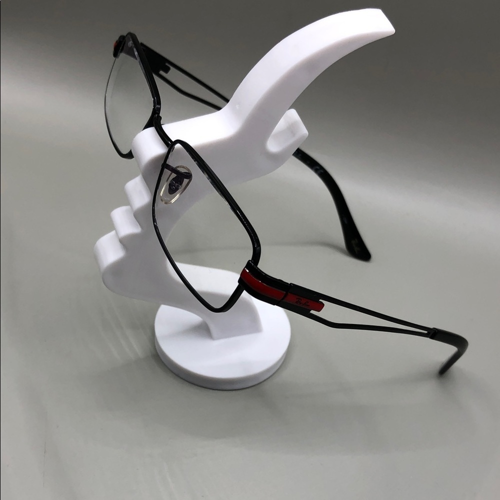 RAY-BAN RB6193 2698 Eyeglasses Rectangular FRAME 51-17-140 Gunmetal Red Logo